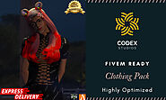 I will provide you fivem ready clothing pack with 33100 variations