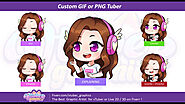 I will create custom pngtuber or animated giftuber design with cute anime chibi kawaii