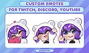 I will create custom vtuber chibi for twitch emotes or sub badges