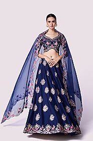 Buy Designer Lehenga Choli Online like Organza, Crepe and More