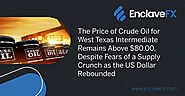 The Price of Crude Oil for West Texas Intermediate Remains Above $80.00, Despite Fears of a Supply Crunch as the US D...