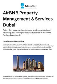 Best Property Management Company in Dubai | Relaxy Stay