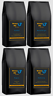 Wake Me Up Coffee Variety Sample Pack | Faithfull, Mocha Delight, Organic and Awakening