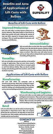 Benefits and Area of Applications of Lift Carts with Rollers