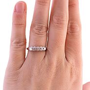 5 Diamond Wedding Vintage Engagement Ring - Haus of Mourning
