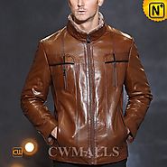 Glasgow Brown Shearling Lined Jackets CW857055