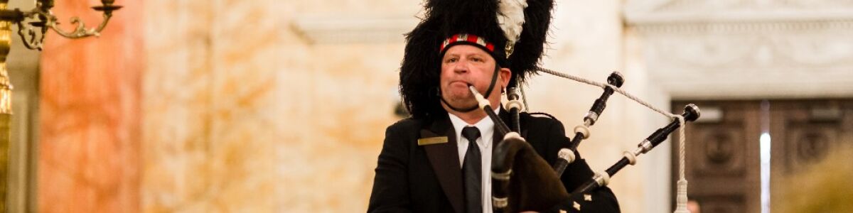 Headline for Scottish Bagpiper Weddings, Music and Information from Around the World
