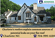 Roofers in Charlotte: parts of a flat roof and leaking