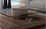 Mesas de centro en madera y cristal