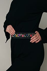 Embroidered Ukrainian belt, Beaded belts for women, Corset belt embroidery, Wide corset belt with beaded embroidery,U...