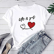 Тениска Life is Good-Hearts - DressPlace