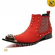 CWMALLS® Designer Studded Ankle Boots CW707206