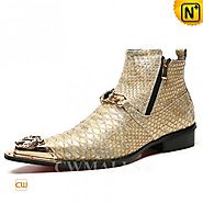 CWMALLS® Designer Embossed Pointed-toe Boots CW707208