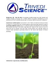 Impact Of Biofield On Genetically Modified Plants