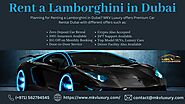 Lamborghini Car Rental Dubai +971562794545 No Deposit Car Rental Dubai