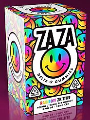 D9 Gummies in Rainbow Zkittles flavor by Zaza THC