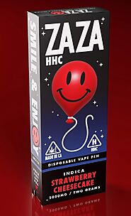 HHC Disposable Strawberry Cheesecake flavor by Zaza THC