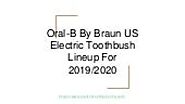 Oral B Electric Toothbrush Product Lineup For US Market 2019-2020