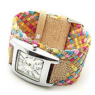 Buy Eleganzza Colorful Cream Casual Watch at Rs.699