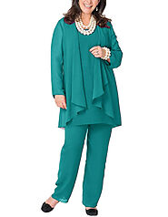 3PCS Chiffon Mother of The Bride Pant suits Long Sleeve Jacket – promboutiqueonline