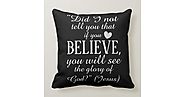 Jesus Bible Quote about Faith Throw Pillow