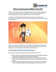 What Is An Executive MBA In The UK.pdf