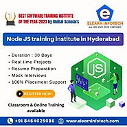 Node JS training institute in Hyderabad