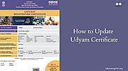 How to Update Udyam Certificate | Udyamregister.org