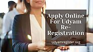 Apply online for Udyam re-registration