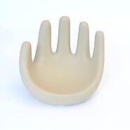 MIAJO Hand Decor for Shelves, Beige Ceramic Sculpture Boho Shelf Deco