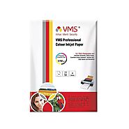 Buy VMS Professional 135 GSM A4 Self Adhesive Photo Paper - Bookmarkmonk