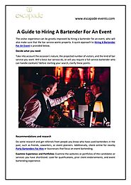 A Guide to Hiring A Bartender For An Event