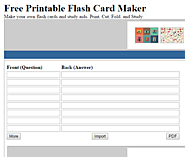 Free Printable Flash Card Maker