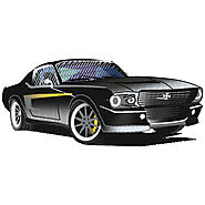 Purchase Ford Mustang Car Coloreel Embroidery Design | Cre8iveskill