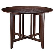 Winsome Wood Alamo Double Drop Leaf Round Table Mission, 42-Inch