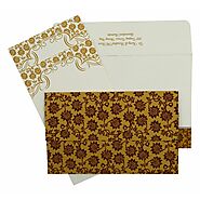 Yellow Matte Floral Themed - Screen Printed Wedding Invitation