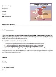 Inquiry Letter Template | Free Letter Templates