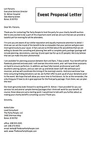 Event Proposal Letter Template - Free Letter Templates