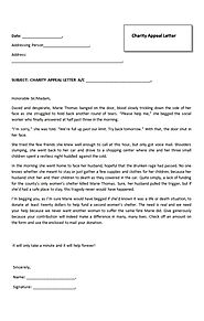 Charity Appeal Letter Template - Free Letter Templates