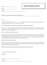Death Condolence Letter Template | Free Letter Templates