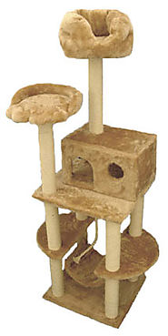 Kitty Cat Tower with Cat Hammock