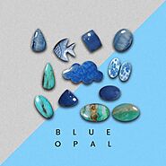 Buy Beautiful Blue Opal Gemstone Online - Cabochonsforsale