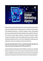 Tips To Help You Choose The Best Digital Marketing Agency in Chennai
