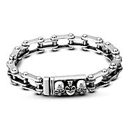 Website at https://bikerjeweler.com/products/skull-motorcycle-chain-bracelet