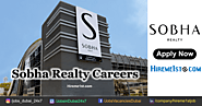 Sobha Realty Careers New Job Openings September 2023