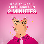 How To Apply False nails In 2 Minutes | acrylic nails, artificial nails, at home nail care and more | Beromt Beromt I...