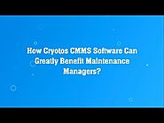 Cryotos CMMS Software on Tumblr