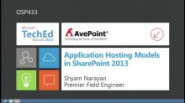 Application Hosting Models in SharePoint 2013