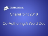Co-Authoring a Word Document