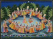 Radha-Krishna Raas Pichwai (Handmade Painting)